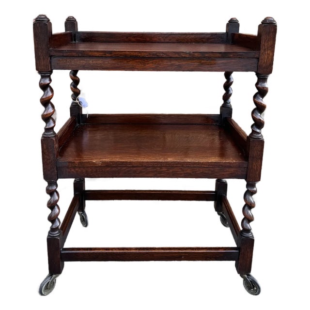 19th Century English Trolley With Barley Legs For Sale