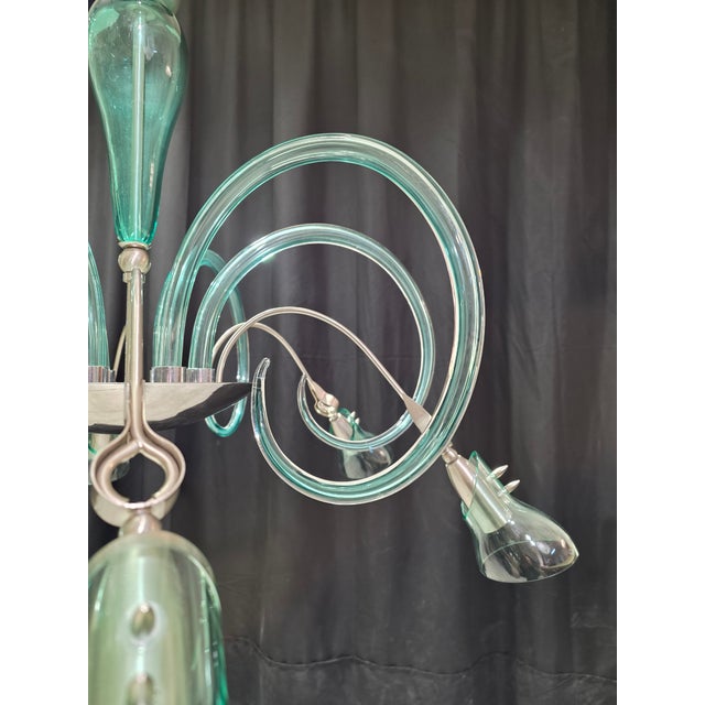 Vintage Murano Glass Chandelier, 1980s For Sale - Image 9 of 11