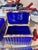 Glass 1960s Cobalt Italian Opaline glass casket with gold mounts and scalloped sides For Sale - Image 7 of 16