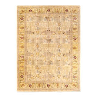 Mogul, One-of-a-Kind Hand-Knotted Area Rug in Ivory, 9' 1" x 12' 4" For Sale