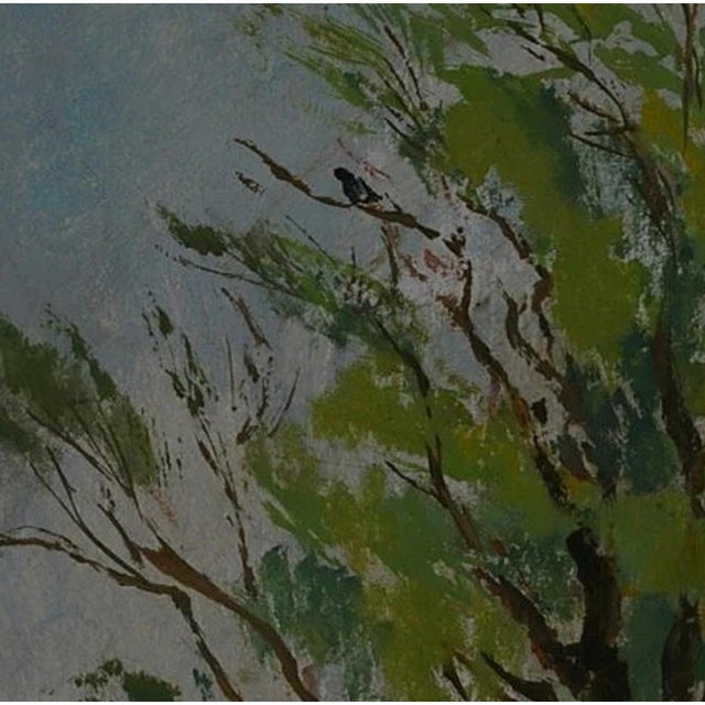 Realism Ukrainian Spring Landscape Oil Painting on Cardboard, 1974 60-70 For Sale - Image 3 of 6