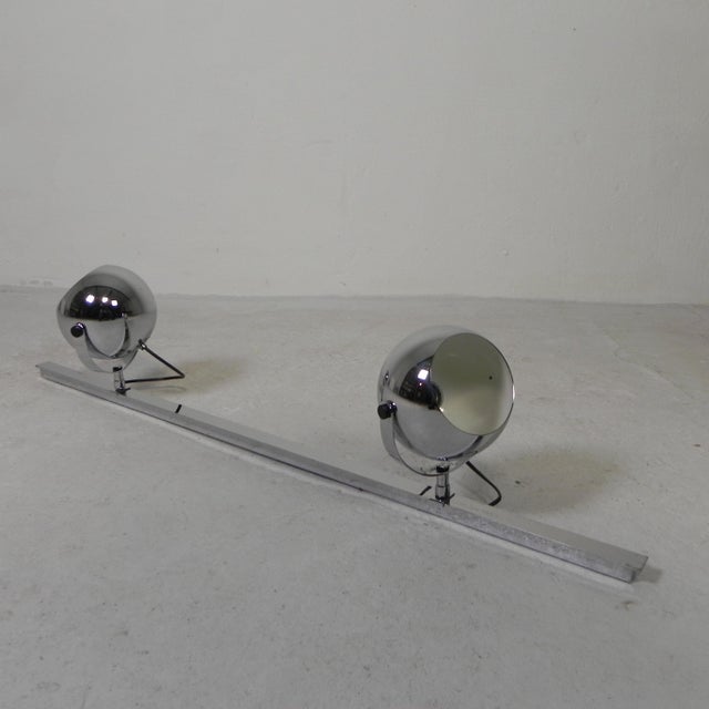 Chrome-Plated Ball Spotlights on Rail, 1950s For Sale - Image 14 of 14