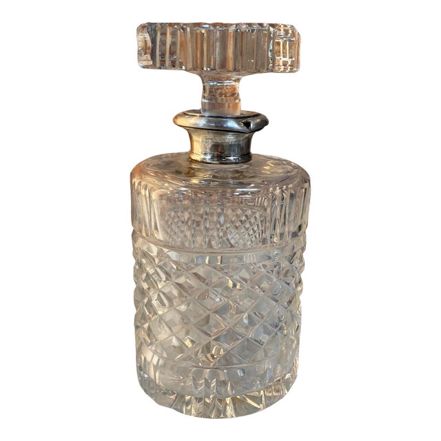 1950s Decorative Crystal Bottle Made in Italy For Sale