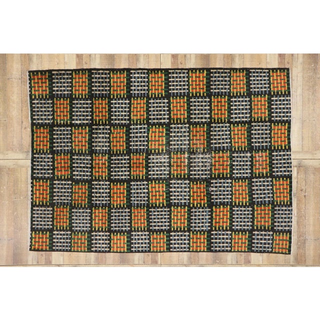 Black Zeki Muren Vintage Turkish Sivas Rug - 07'00 X 09'10 For Sale - Image 8 of 9