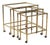 Brass and Smoked Glass Nesting Coffee Tables, 1980s, Set of 3 For Sale