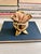 1970s Vintage Solid Brass Flower Match Holder and Toothpick Cup For Sale - Image 5 of 12
