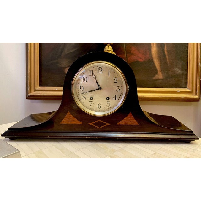 Seth Thomas Mantel Clock With Two Tone Wood Chairish