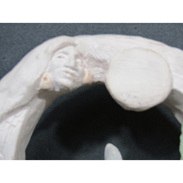 Cantu Comanche “Tribute to Sister Moon” Wolf & Moon Sculpture (1991) For Sale In Austin - Image 6 of 11