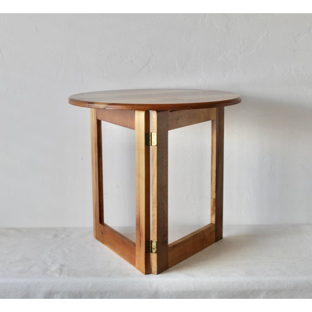 Adrian Reed for Princes Design Works Style Round Wood Foldable Side Table. Well designed and crafted, foldable for easy...