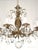 1950s Antique 8 Light Petite Shimmering Pineapple Brass Cut Lead Glass Chandelier~ Rewired ~ Restored ~ Rejuvenated ~ Ready to Hang ~ For Sale - Image 5 of 12