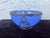 Chinese Antique Chinese Blue Peking Glass Bowl With Signed Ornate Metal Mount For Sale - Image 3 of 8