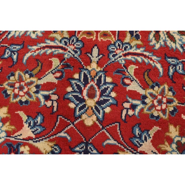 1980s Najafabad Rug 8’2” X 12′ Red Wool Traditional Vintage Hand-Knotted Carpet For Sale - Image 5 of 15
