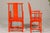 "The Lava Chair", Yoke Back Armchairs with Custom Deep Orange Lacquer - A Pair For Sale - Image 9 of 12