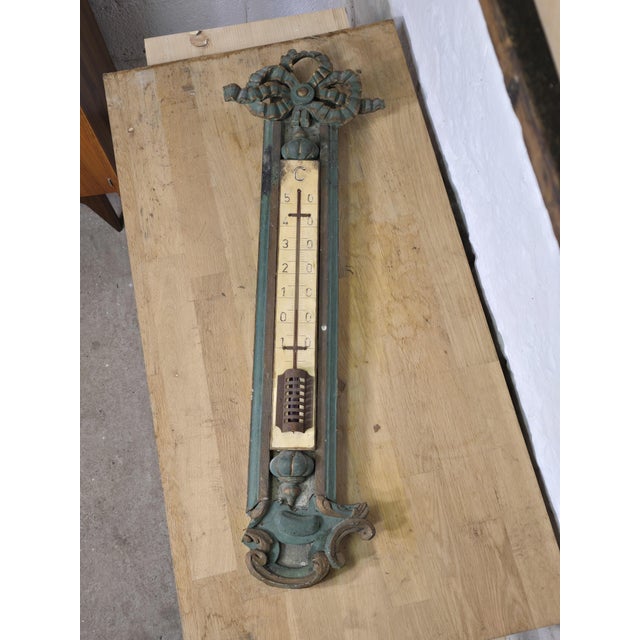 Louis XVI Directoire Style Lacquered Gilt Wood Thermometer, 18th-19th Century For Sale - Image 5 of 14