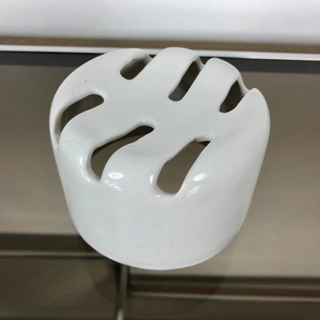 White Ceramic Ashtray Liisi by Liisi Beckmann for Gabbianelli, Italy, 1970s For Sale - Image 9 of 10