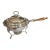 Vintage Crescent No. 549 Silver Plate Chafing Dish With Warming Stand, Lion Paw Feet & Hardwood Handle For Sale