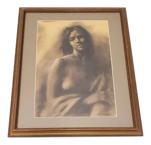 Graphite Portrait of Young Woman by r.g. Smith