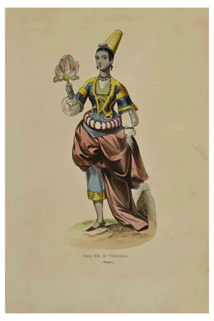 Auguste Wahlen, Jeune Fille de Timboucrou, Lithograph, 1844