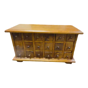Early 20th Century Antique Oak 18 Small Drawer Chest