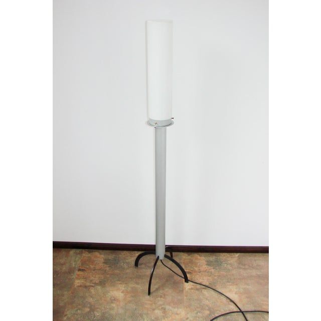 Vintage Floor Lamp in Glass and Metal, 1980s, in Very Good conditions. Designed 1980 to 1989 European Plug (up to...