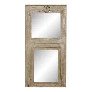 19th Century French Trumeau Mirror with Original Gray