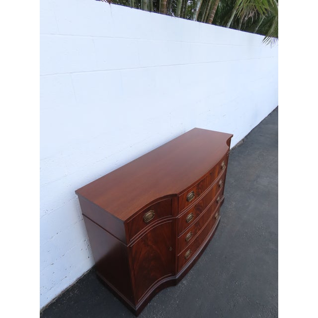 Flame Mahogany Long Credenza Sideboard Media Console Bathroom Vanity 6903 For Sale - Image 10 of 15