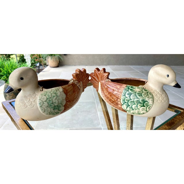 Circa 1970 Hanging Earthenware Dove Planters, a Pair For Sale - Image 13 of 13