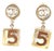 Chanel Vintage Silver CC Iridescent Dice 5 Dangle Clip on Earrings, A Pair For Sale
