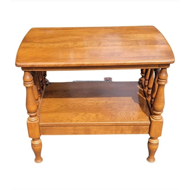 Ethan Allen Early American Tiered Maple and Birch Bobbing Legs Spindles