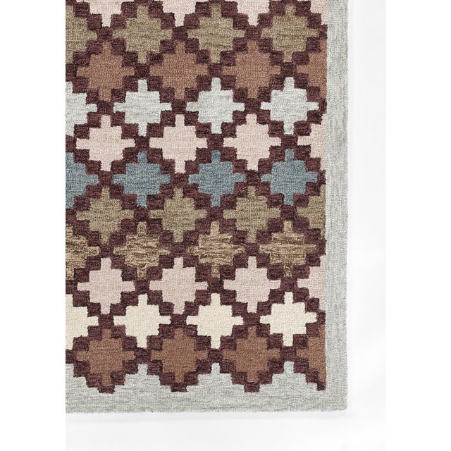 2020s Erin Gates by Momeni Abbot Blue & Taupe Swedish Geo Wool Rug 8' X 10' For Sale - Image 5 of 12