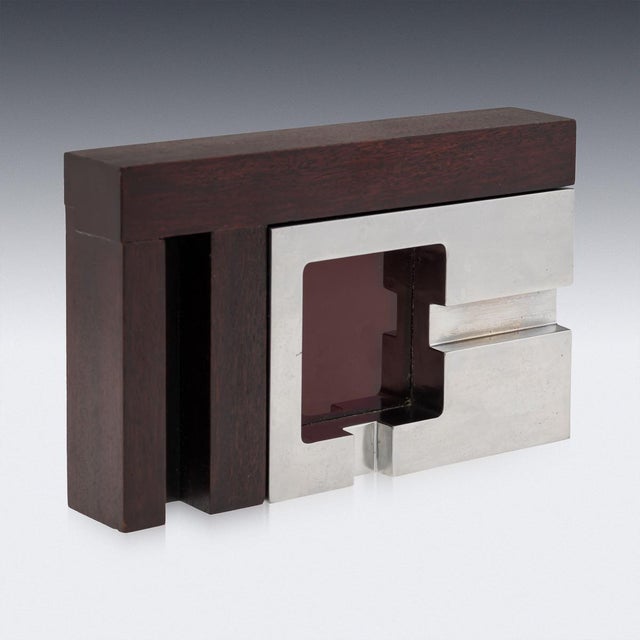 Vintage Italian Mahogany Ashtray by Alfred Dunhill, 1970s For Sale - Image 10 of 11