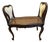 Mid 19th Century French Louis XV Style Carved Walnut and Cane Vanity Bench For Sale