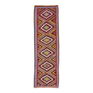 Colorful Vintage Kilim Runner For Sale