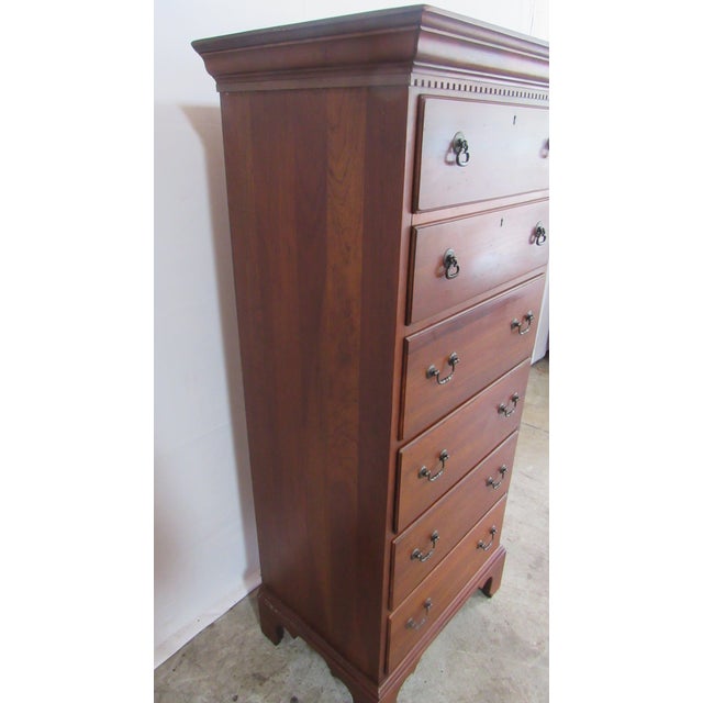Traditional Lexington Cherry Chest of Drawers Lingerie Chest Designer For Sale - Image 3 of 10