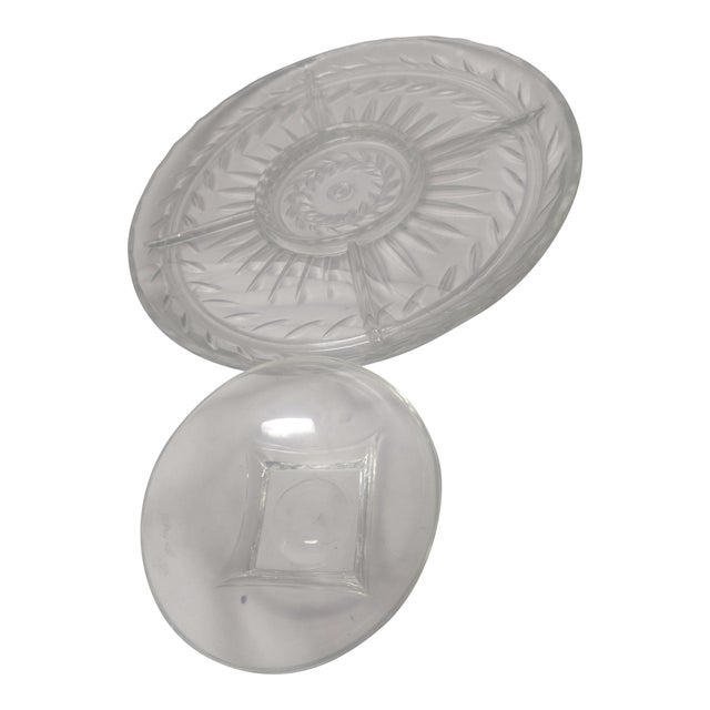 Crystal Serving Tray 2 Piece Chairish