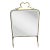 Mid 19th Century Victorian Beveled Edge Mirror and Brass Stand Fire Screen For Sale
