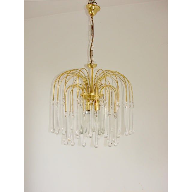 1970s Vintage Pendant Lamp in Brass, 1970s For Sale - Image 5 of 9