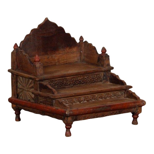 Vintage Indian Teakwood Mandir or Home Temple For Sale