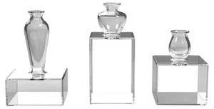 Milo Square Transparent Vases by Mason Editions, Set of 3