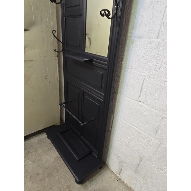 Entryway coat rack circa 1930, repainted Freestanding (no need to attach it to the wall). Made of wood (oak). Repainted...