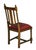 Wood Early 20th Century Oak Dining Chairs Linen/Silk Seats in Paprika Red, a Pair For Sale - Image 7 of 12
