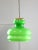Mid-Century Italian Green Brass and Glass Pendant Lamp For Sale - Image 11 of 11