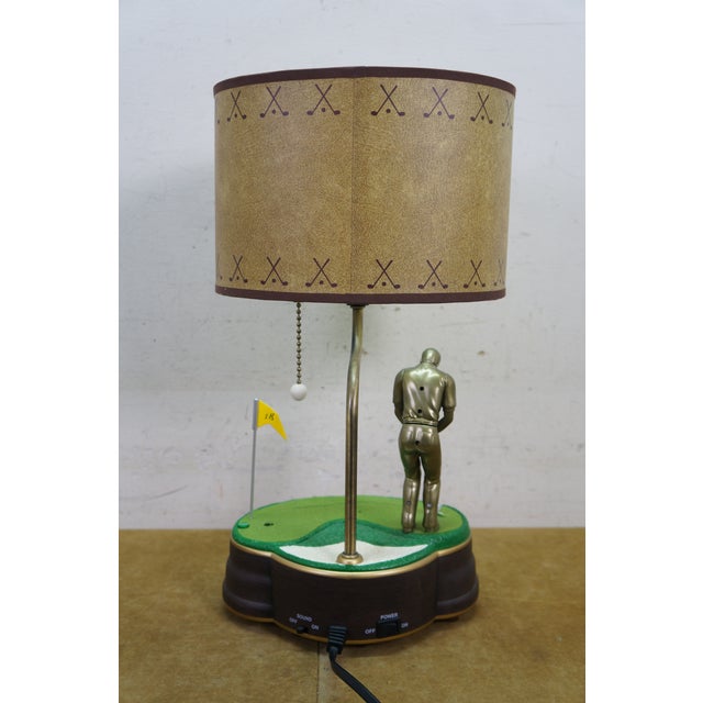 Vintage King American Animated Golf Putter 18th Hole for Birdie Table Lamp 19" For Sale - Image 10 of 16
