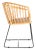 Modern Rattan Barrel Dining Chair in Natural & Black For Sale - Image 3 of 11