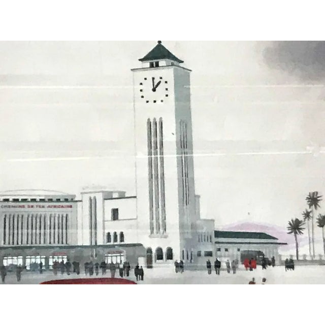 Gray Emile Deschler, Une gare en Afrique du Nord, Painting For Sale - Image 8 of 10