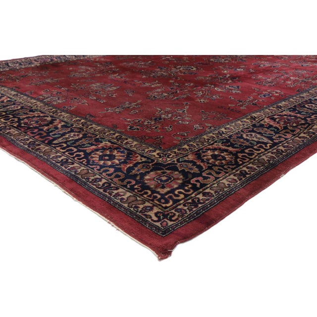 72040 Antique Turkish Sparta Rug, 09'09 X 13'05. With its rich detailing, vibrant colors, and symmetry, this hand-knotted...