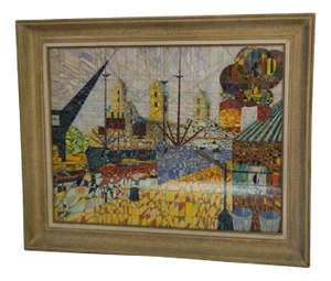 Yus, Cubist Style Composition, 1960s, Painting