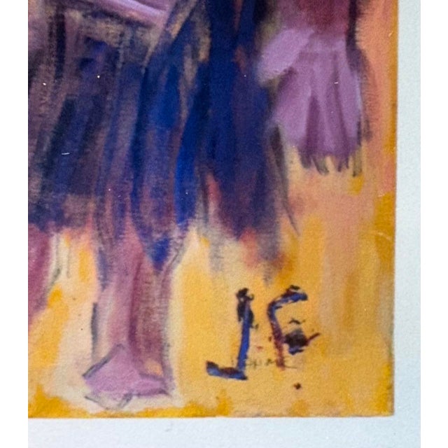 Abstract Oil Painting of a Whimsical Female by JoAnne Fleming, Signed (36” X 12”) For Sale In Palm Springs - Image 6 of 8