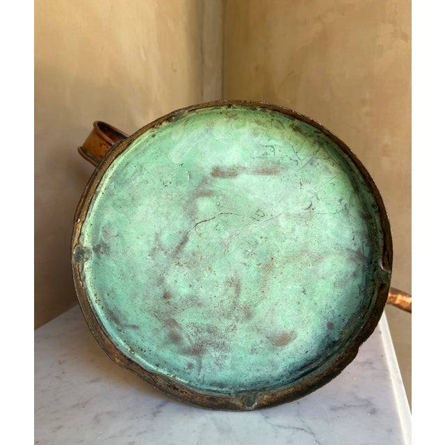 Large French Antique Copper Watering Can & Wrought Iron Rim, 19th Century For Sale - Image 15 of 16