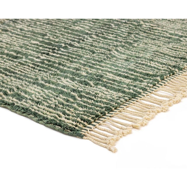2020s Premium Hand-Knotted Moroccan Wool Rug | 11'1" X 8'10" | One of a Kind For Sale - Image 5 of 10